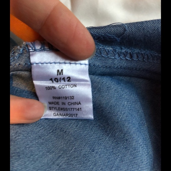 ❤️NEW Navy Embroidered Chambray Sundress- Girls - Picture 4 of 8